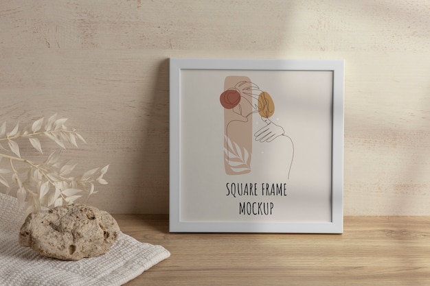 Square frame mockup design