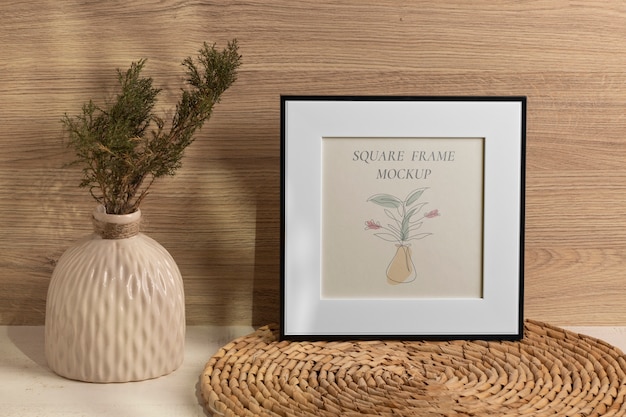 PSD square frame mockup design