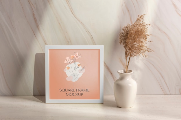 Square frame mockup design