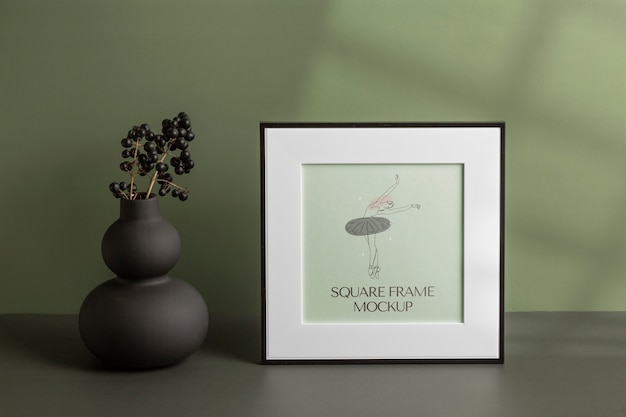 Square frame mockup design