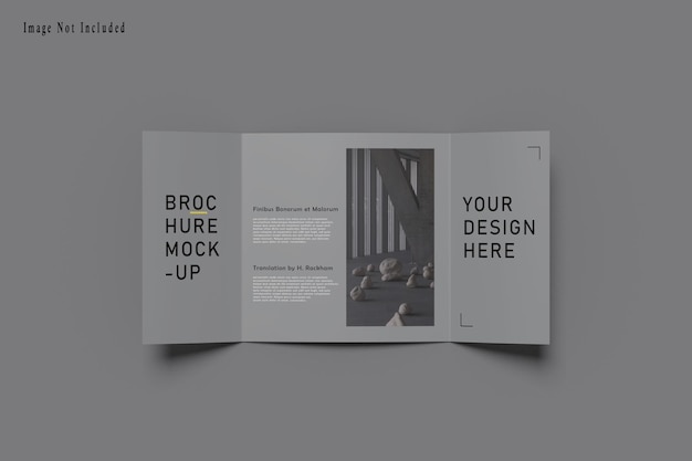 Square gatefold brochure mockup