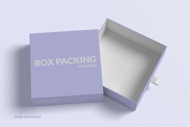 PSD square gift box mockup