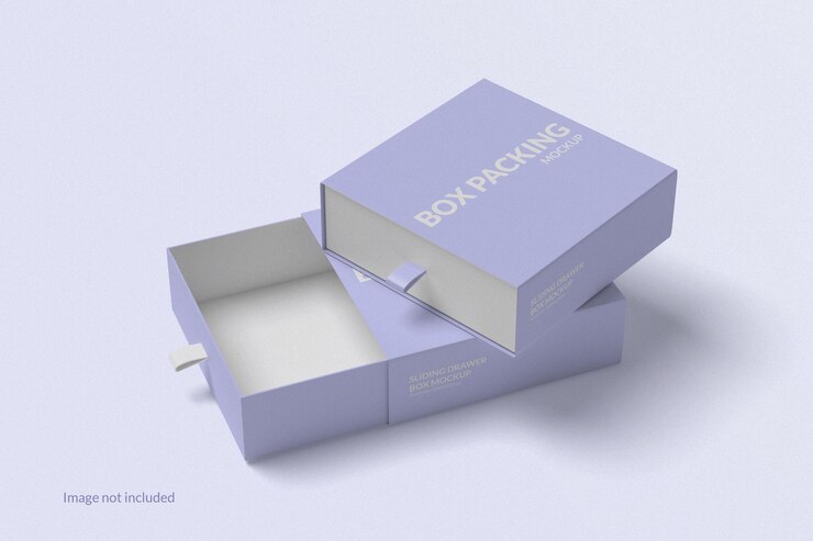 Square gift box mockup