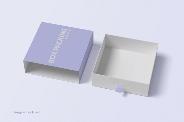 square gift box mockup
