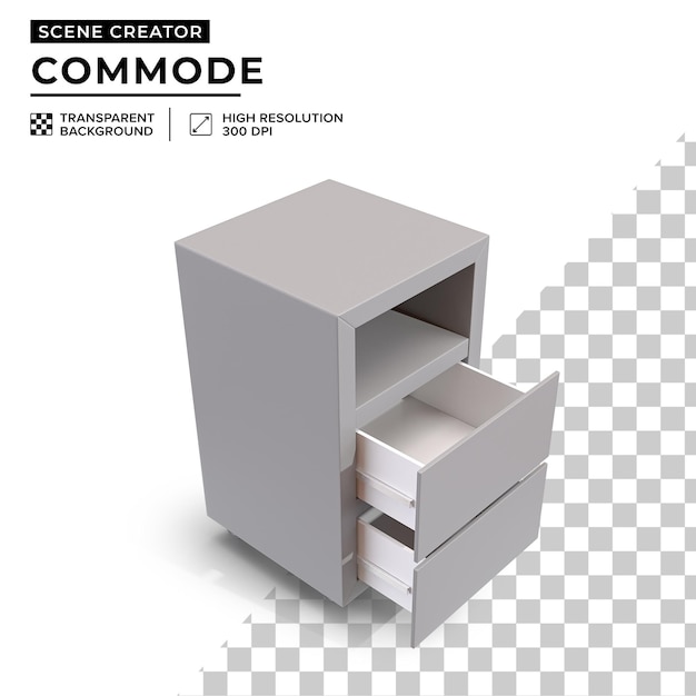 方形灰色抽柜,用于创建场景