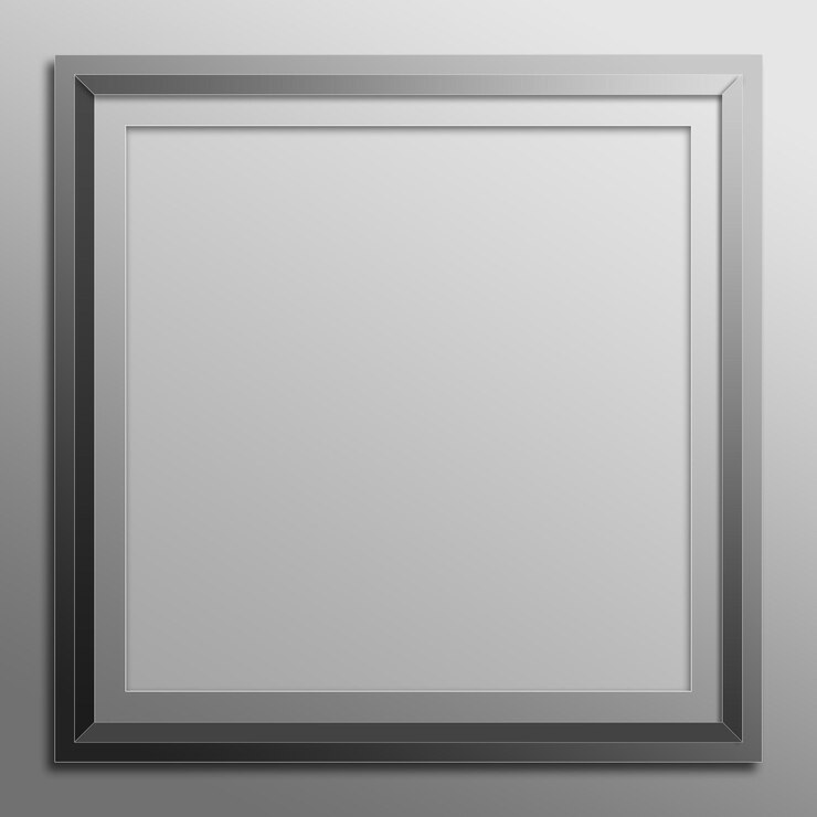 PSD square grey frame