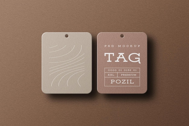 Square hanging tag mockup