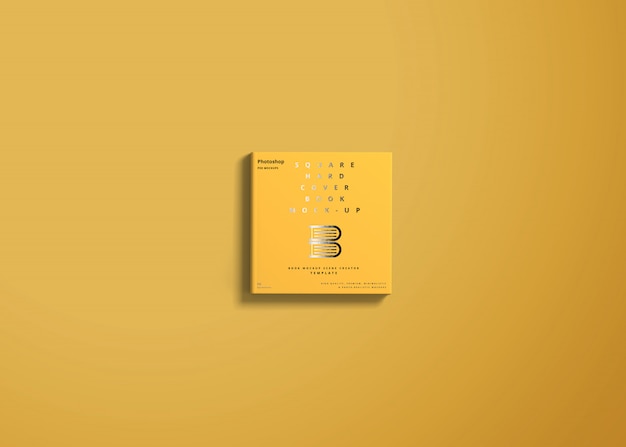 Square Hard Cover Book Mockup