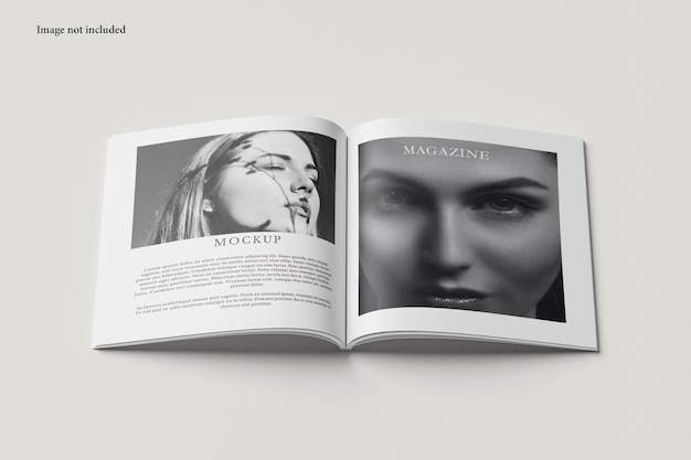 PSD square magazine brochure mockup