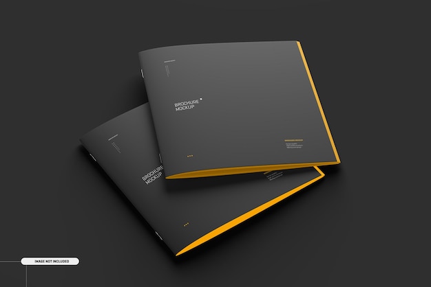 Square magazine brochure mockup