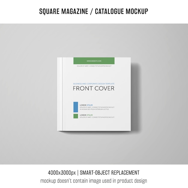 square magazine or catalogue mockup