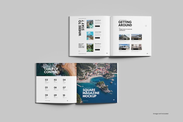 Square magazine mockup