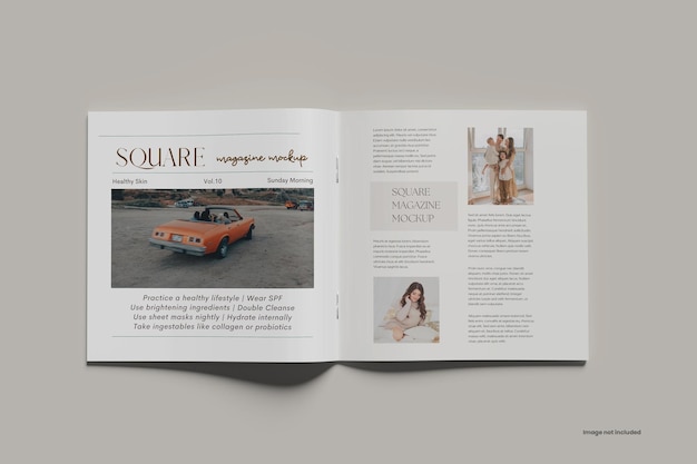 Mockup rivista quadrata