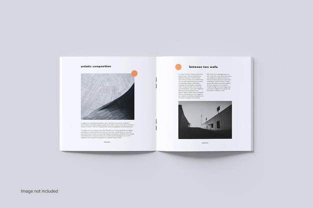 Square magazine mockup