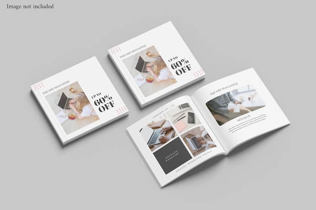 Square Magazine Mockup