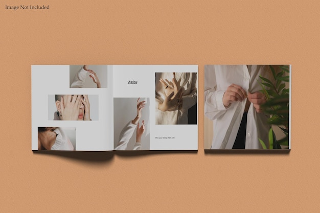 Square magazine mockup