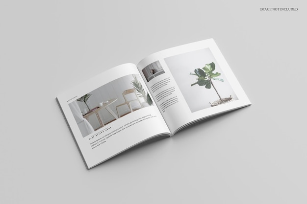 Square magazine mockup