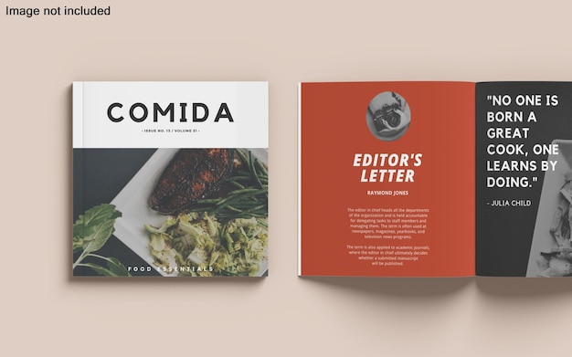 Mockup di rivista quadrata