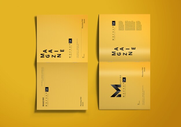 Square magazine mockup