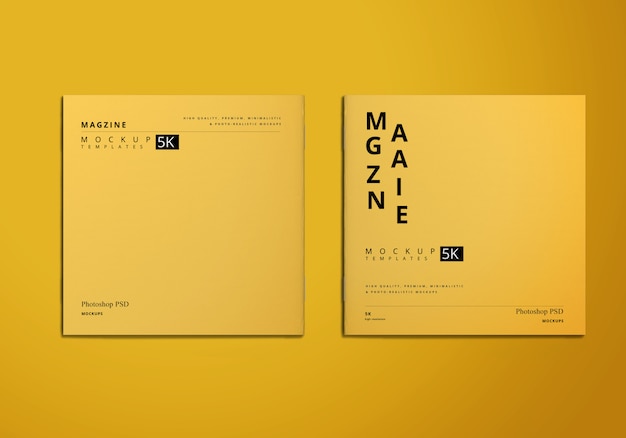 Square magazine mockup