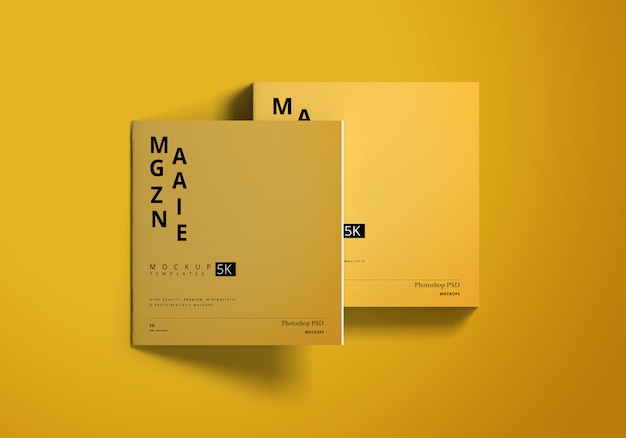 Square magazine mockup