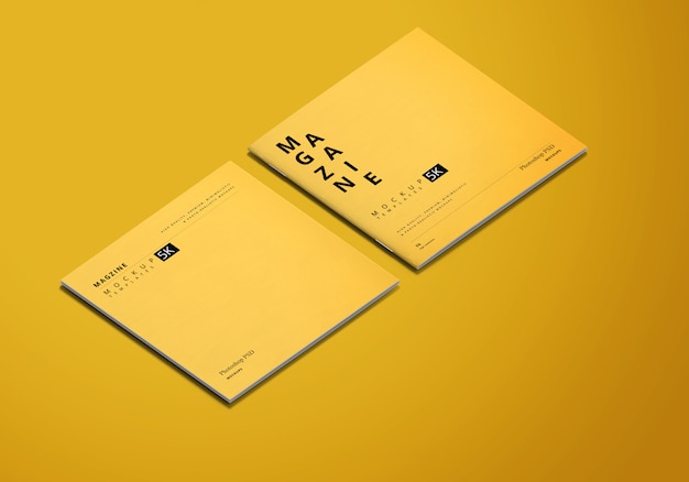 Square magazine mockup