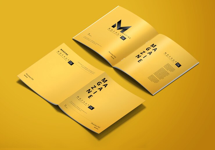 PSD square magazine mockup