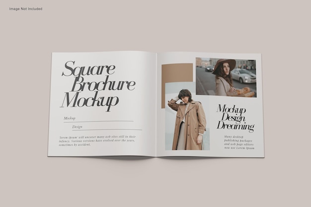 PSD square magazine mockup