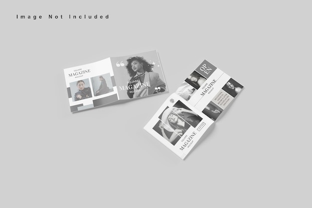 Square magazine mockup