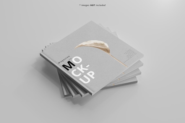 Square Magazines Mockup