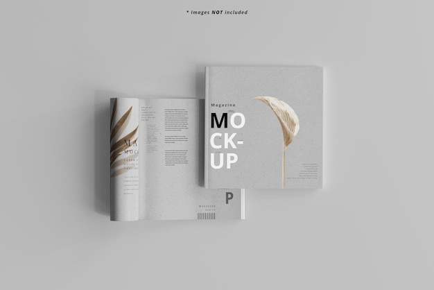 Square Magazines Mockup