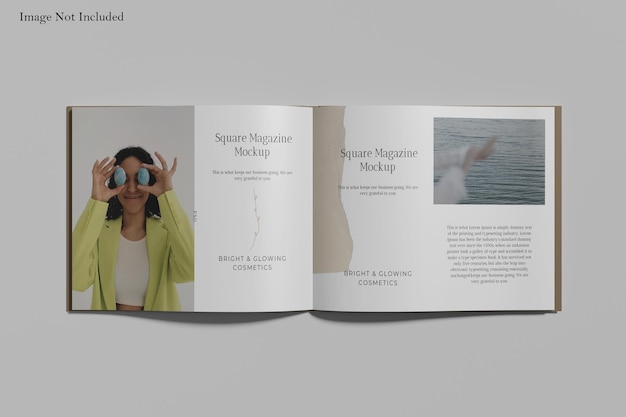 Square magazines mockup