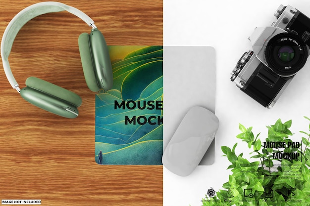 Tappetino per mouse quadrato mockup