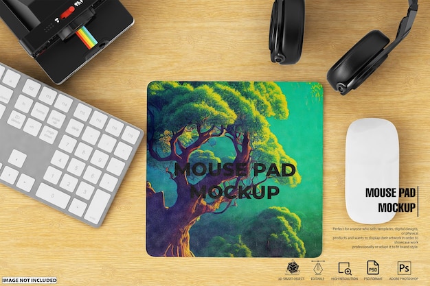 Square mouse pad Mockup