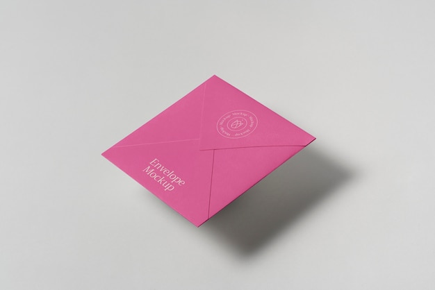 PSD square paper envelope mock-up