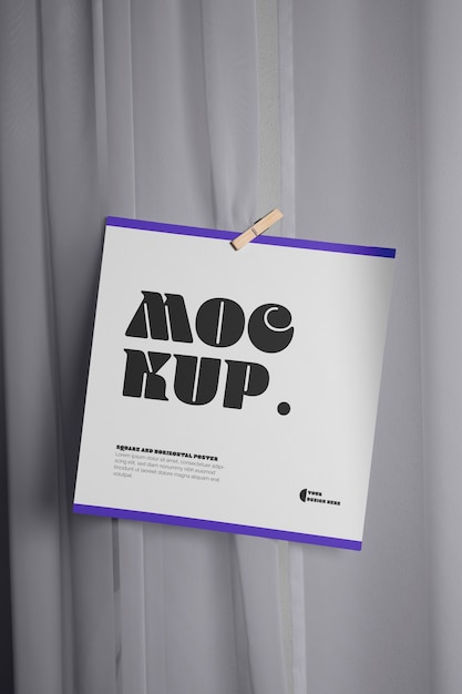 Square paper flyer mockup