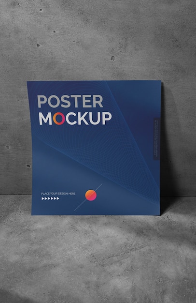 Square paper flyer mockup