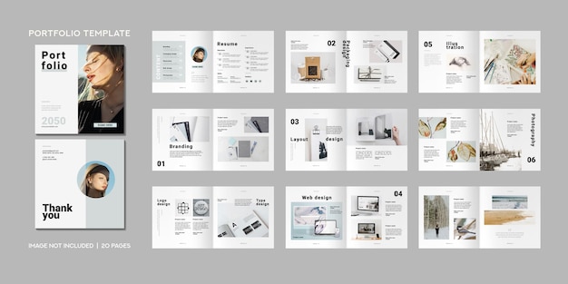 PSD square personal portfolio brochure