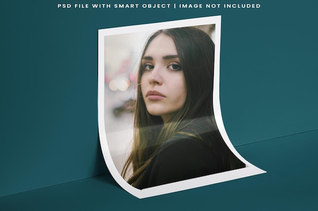 Square photo frame mockup premium psd