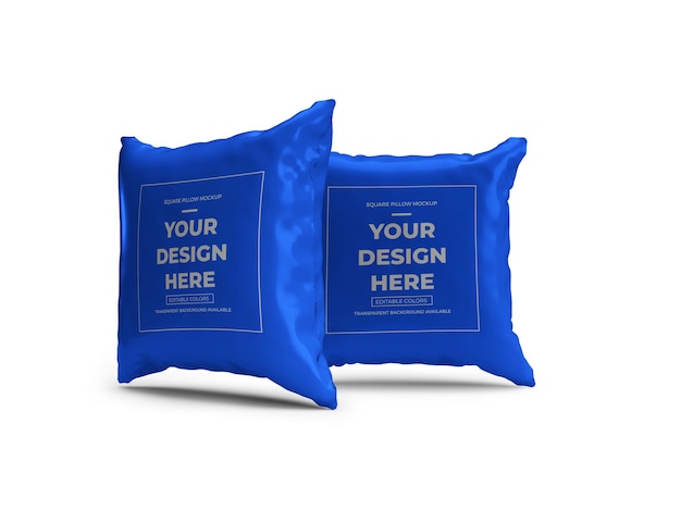 Square pillow 3d mockup