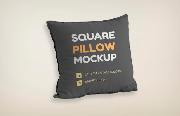 Square pillow mockup