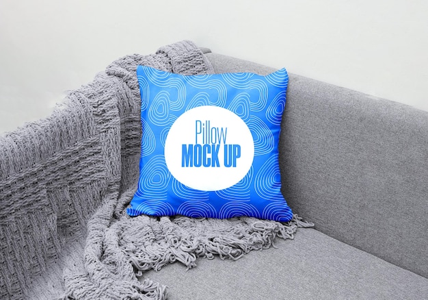 Square pillow mockup