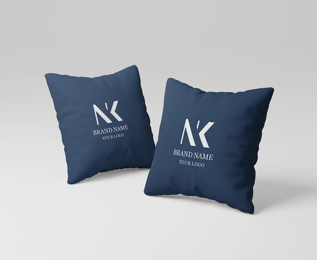 Square Pillow Set Mockup