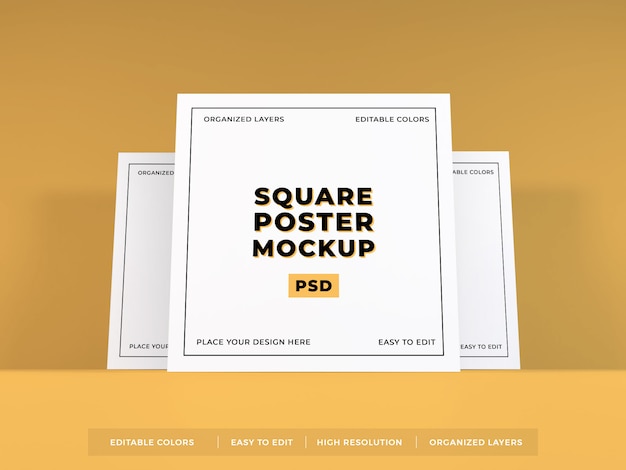 Square poster mockup