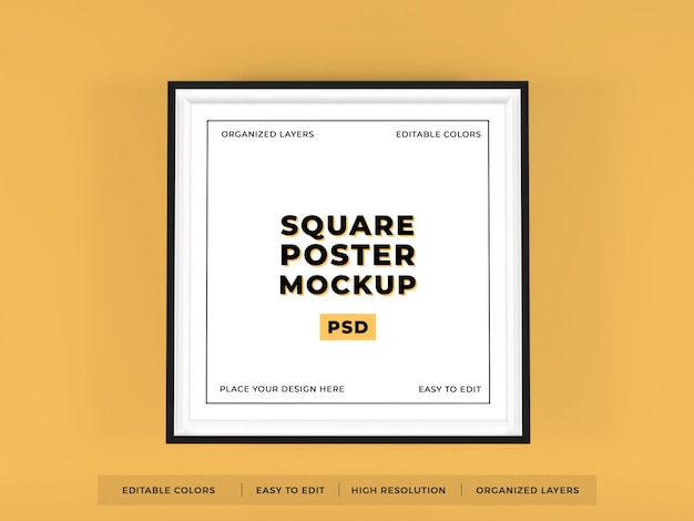 Square Poster Mockup