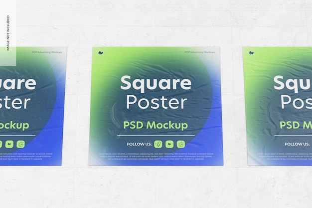 Square posters mockup