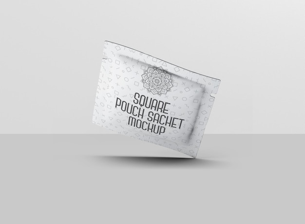 square pouch sachet mockup