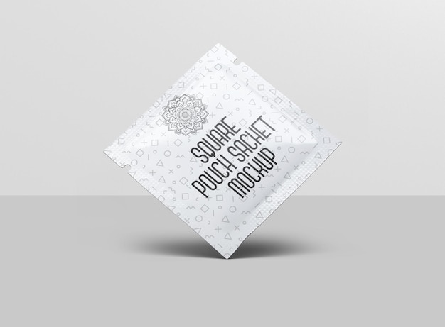 square pouch sachet mockup