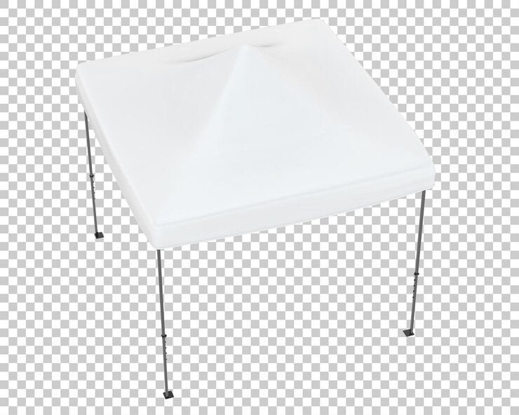 PSD square promotion tent on transparent background 3d rendering illustration