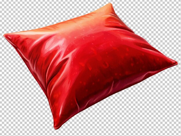 PSD square red throw pillow